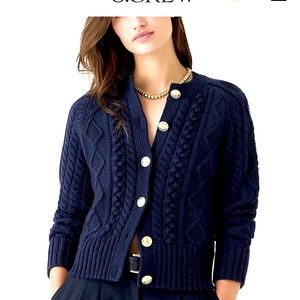 J.Crew cable knit cardigan sweater